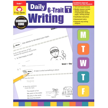 Evan-Moor Educational Publishers Daily 6-Trait Writing Book, Teachers Edition, Grade 1 6021